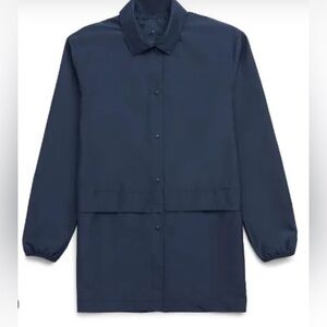 Herschel Voyage Long Coach Jacket • Lightweight Everyday Rain Layer Navy (XS)